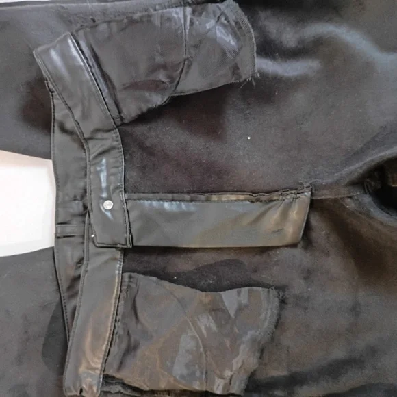 Zara Black Faux Leather Pants High Waist Slim Leg Size 2 - Picture 8 of 8